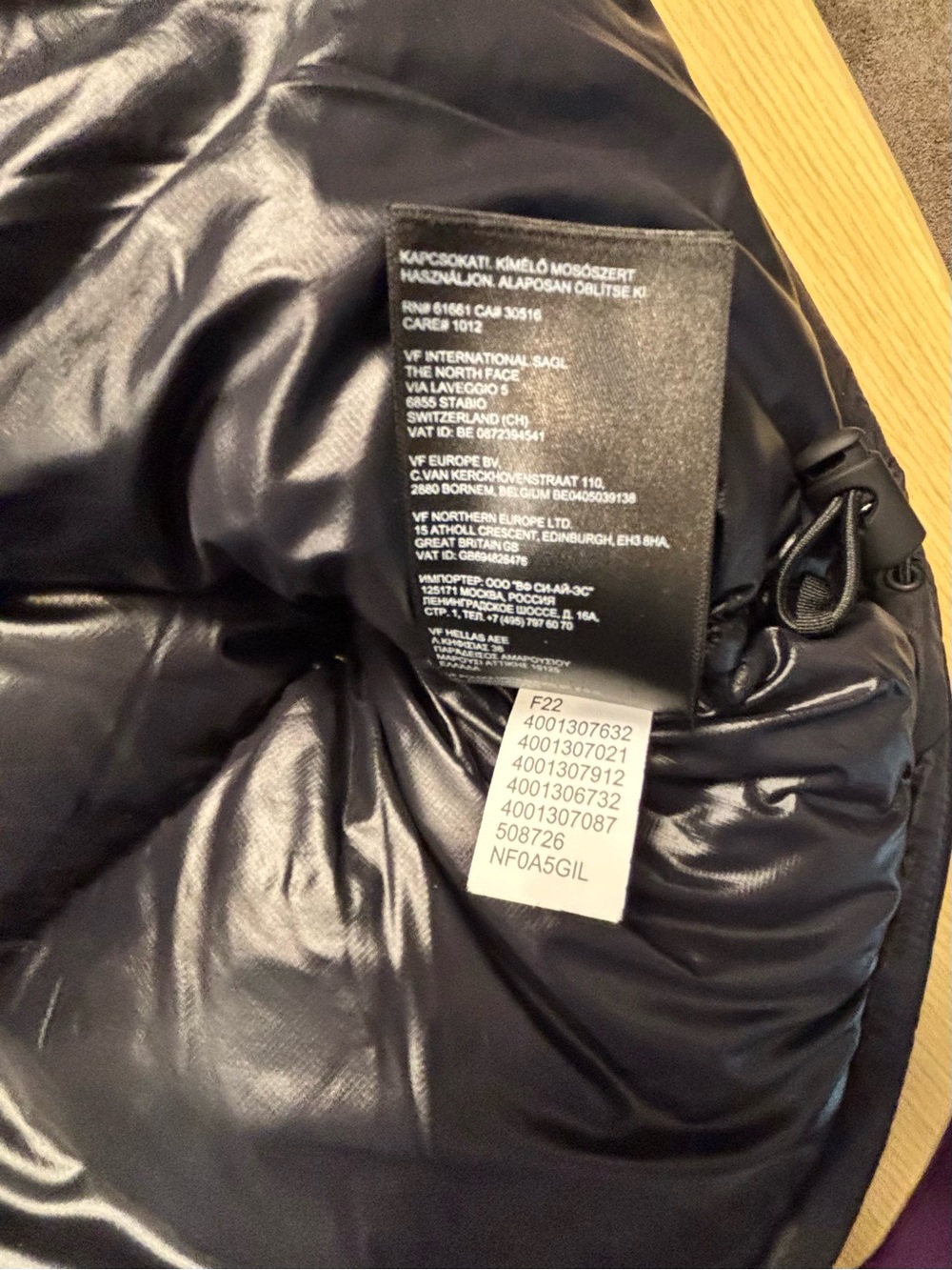 The North Face Nuptse Belted Mid Down Puffer Jacket Black 700 Fill Coat Sz XL - Picture 9 of 16